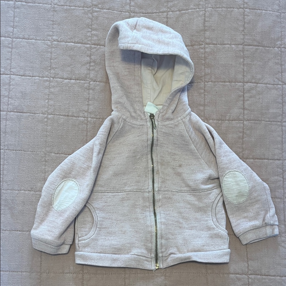 Zara Baby Girl Hooded Zip Up Sweatshirt